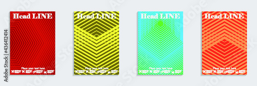 Minimal covers design. Cool halftone gradients.