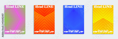 Minimal covers design. Cool halftone gradients.