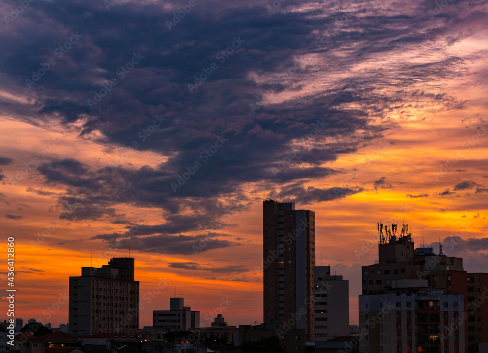 Pôr do sol em São Paulo