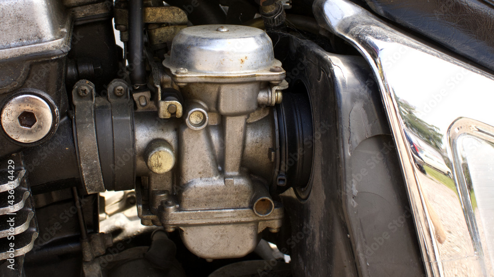 Fototapeta premium Carburetor on a Motorcycle