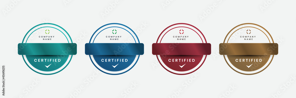 Badge luxury certificates modern logo company. Vector illustration