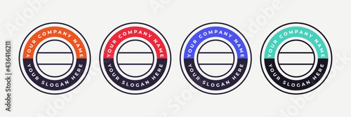 Badge certificates logo company to determine based on criteria. Vector illustration certified logo design.
