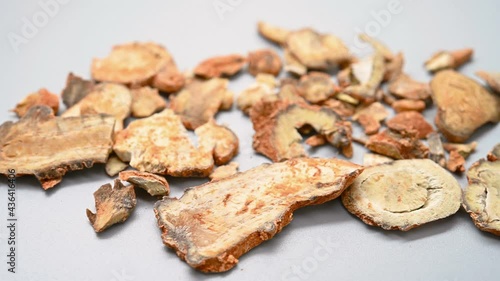 angle pan view herb SanQi or Notoginseng Radix et Rhizoma or Sanchi photo