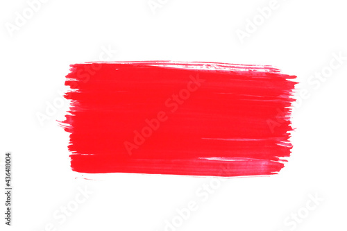 Red watercolor brush or stripes on white background,Color abstract 