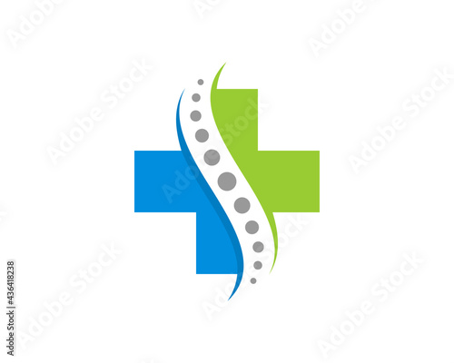 Chiropractic in the plus medical symbol