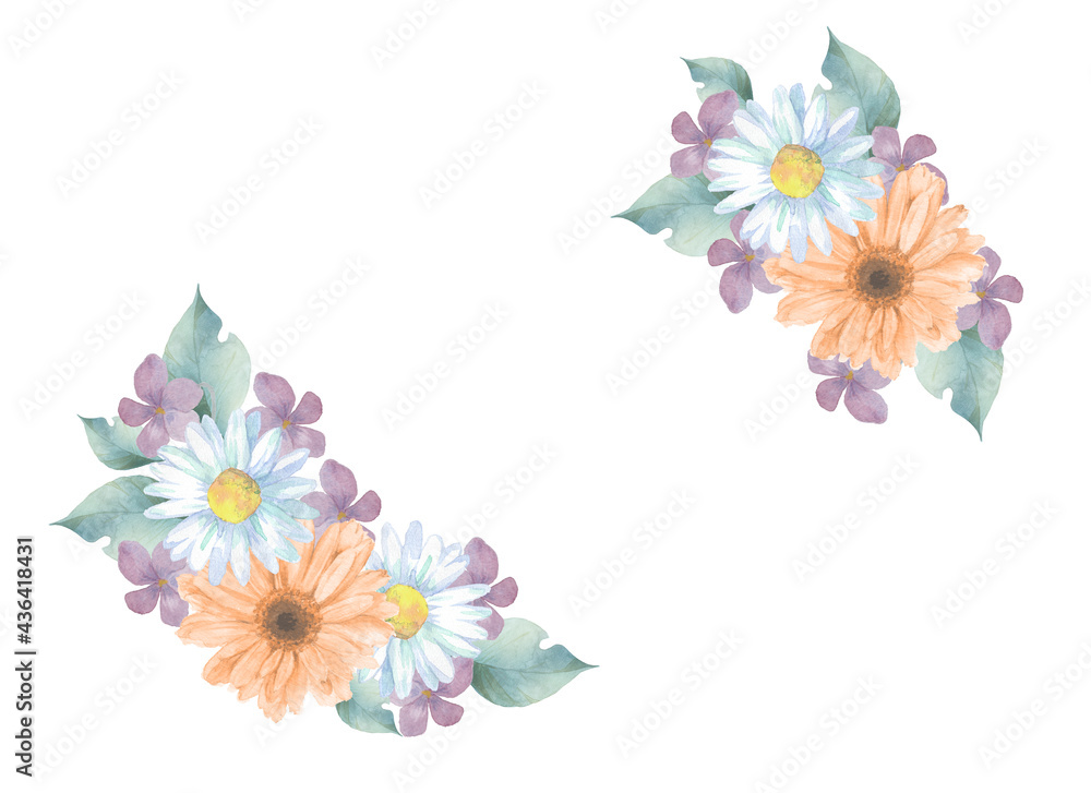 Obraz premium 優しい色の花のブーケ