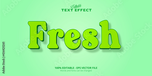 Fresh text, editable text effect
