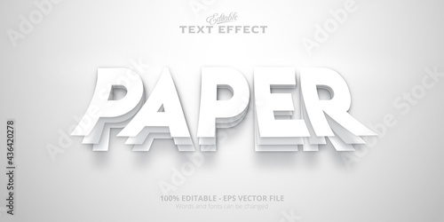 Papar text, editable text effect