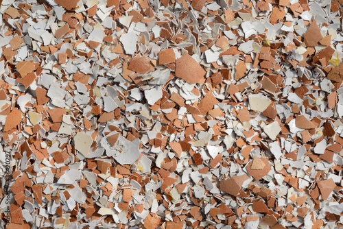 Crushed eggshell for use in making fertilizers