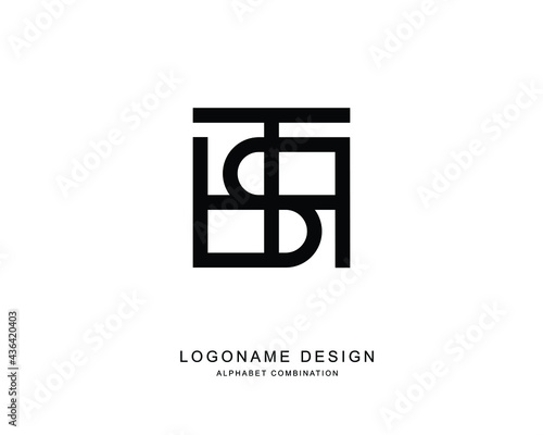 S, H, and T. monogram logotype. initial letter icon collection in elegant, luxury, minimal, and simple design. alphabet logo identity in vector.