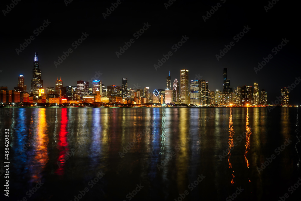 Chicago by night long exposure 61 MP, Sony A7R IV, 