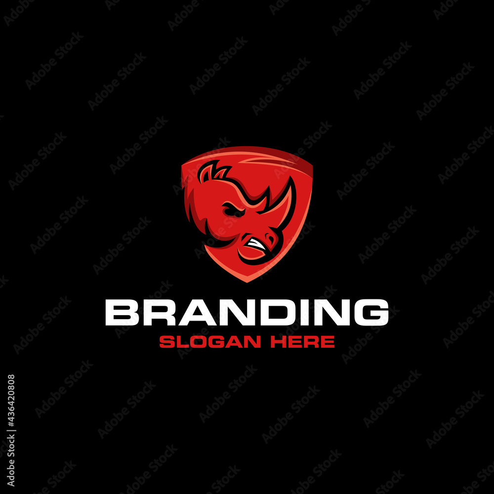 Rhino Shield Vector Logo Design Rhino Shield Vector Logo Design