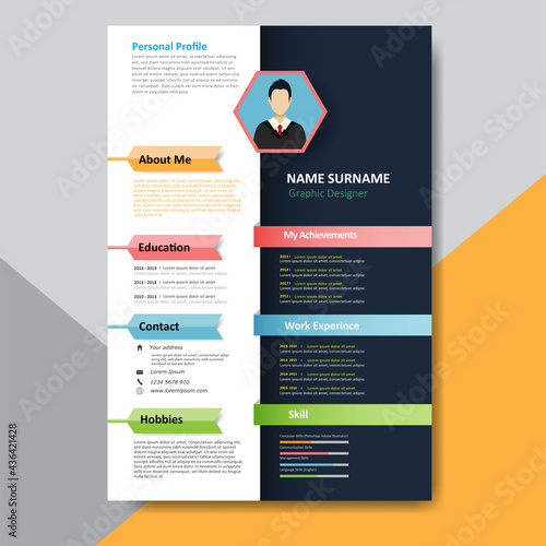 Curriculum vitae template design	