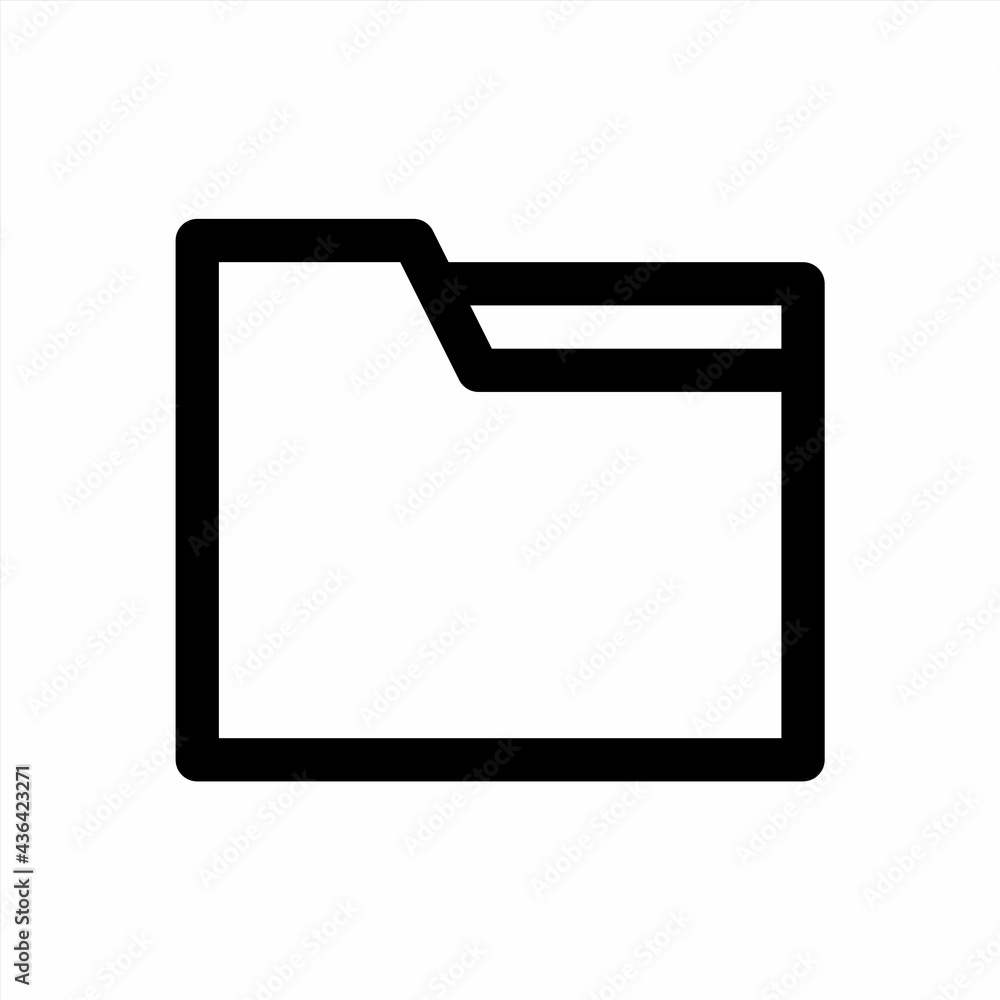 Folder icon with line style Folder icon with line style