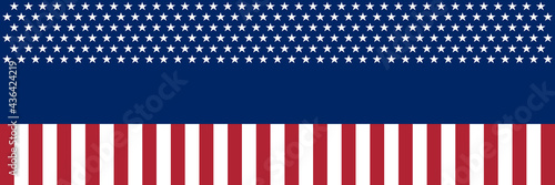 usa patriotic panoramic vector background or template