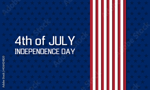 4th of july - usa independence day, holiday banner or social media post template