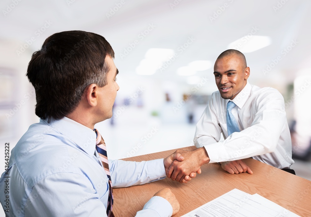 Fototapeta premium Businessman interview.