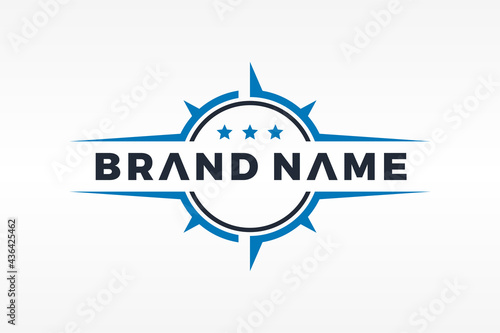 simple compass star emblem logo