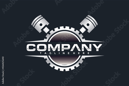 gear piston emblem logo photo