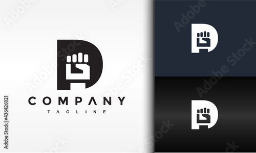 letter D punch logo