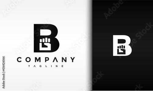 letter B punch logo