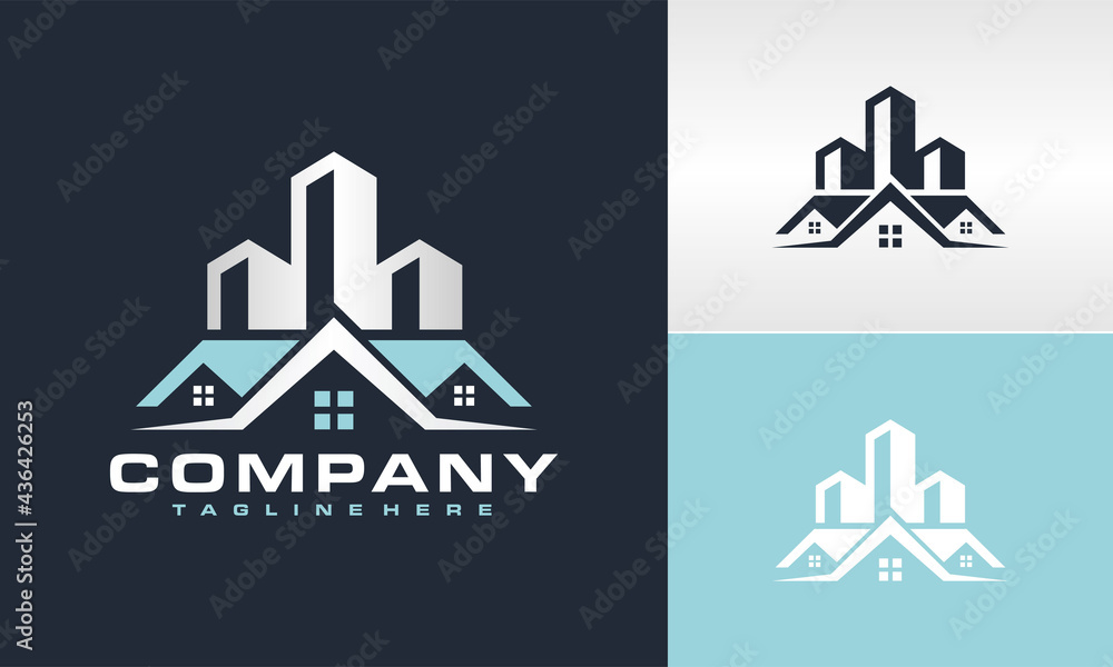 real estate city building logo