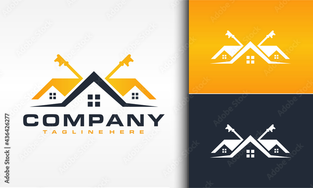 real estate home logo key real estate home logo key