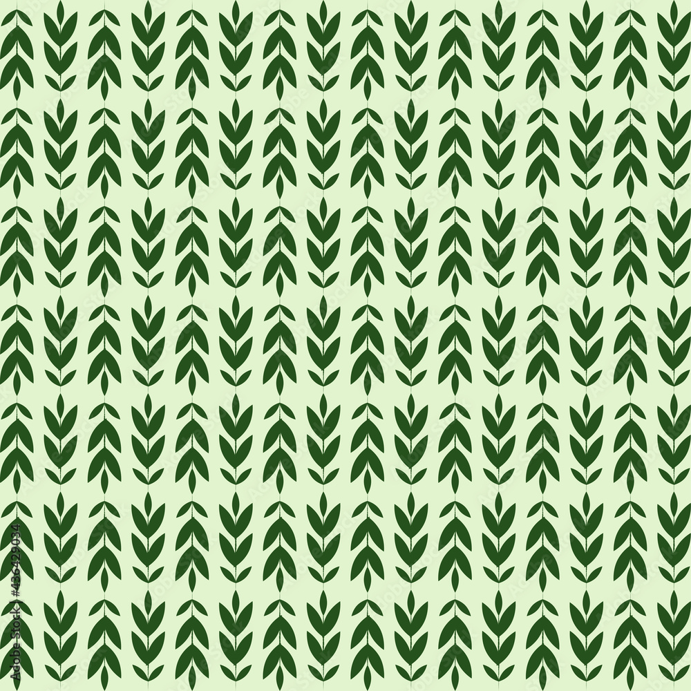 seamless pattern green leaf abstract vector design
