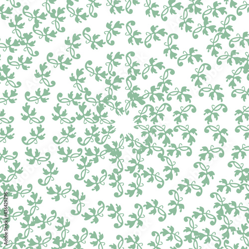 Seamless Lace Pattern green flowers
