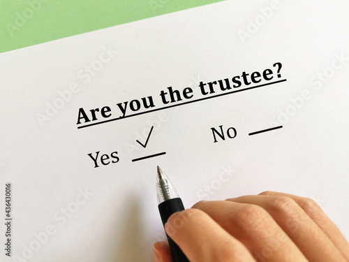 Slika na platnu Questionnaire about last will