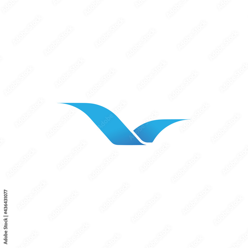 Naklejka premium Water Wave Logo Template. vector icon illustration
