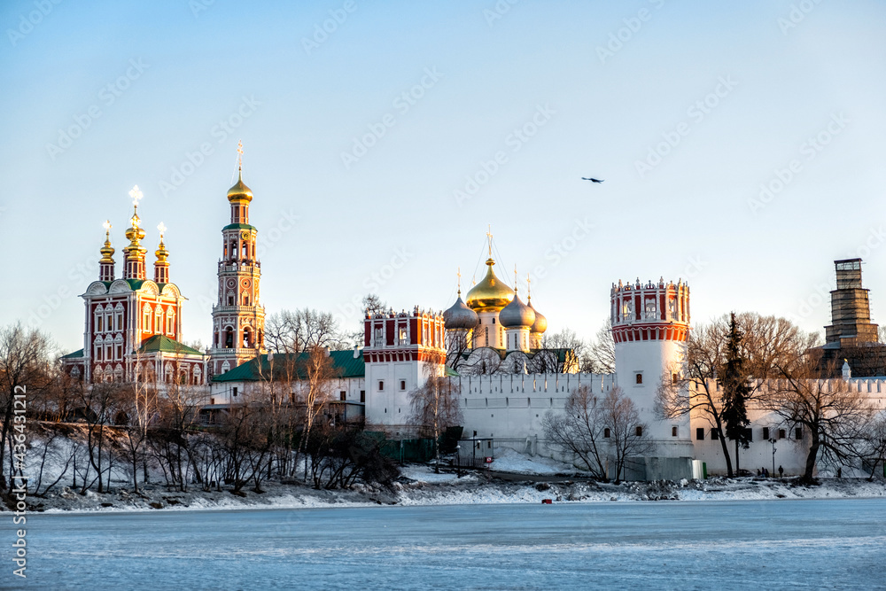 Novodevichy convent in Moscow in early sprin