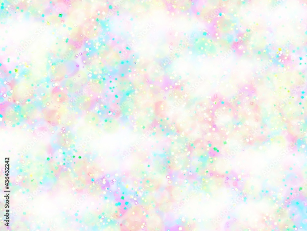 Unicorn galaxy pattern. Pastel cloud and sky with glitter. Cute bright paint like candy background theme. Concept to montage or present your product, for women, girls in princess style Unicorn galaxy pattern. Pastel cloud and sky with glitter. Cute bright paint like candy background theme. Concept to montage or present your product, for women, girls in princess style