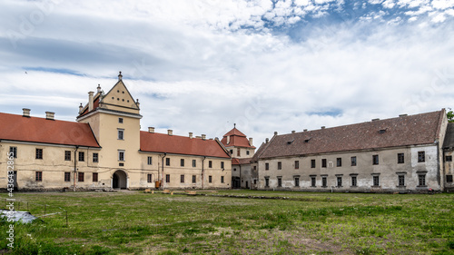 Zhovkva, Ukraine - 20.05.2021: The part of Zhovkva Castle. It was founded by Polish Hetman Stanisław Żółkiewski as his fortified residence.