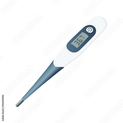 Electronic medical thermometer isolated on white