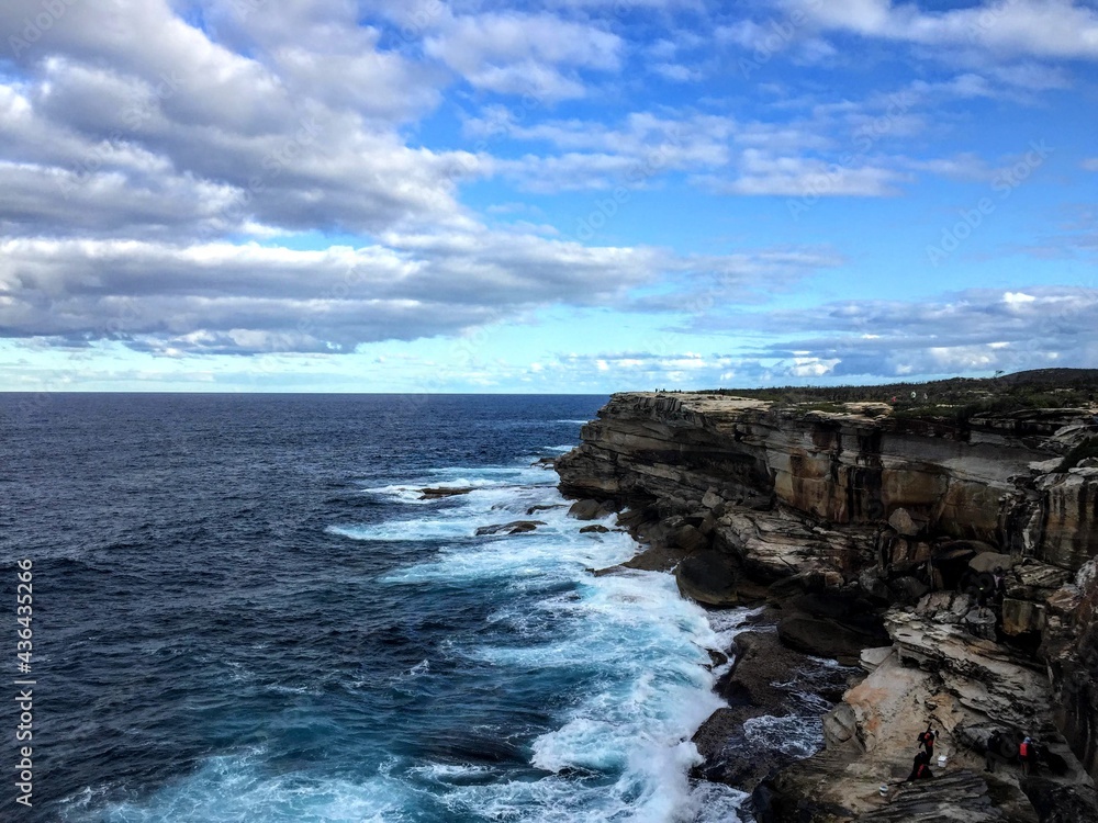 cliffs with slightly cloudy sky cliffs with slightly cloudy sky