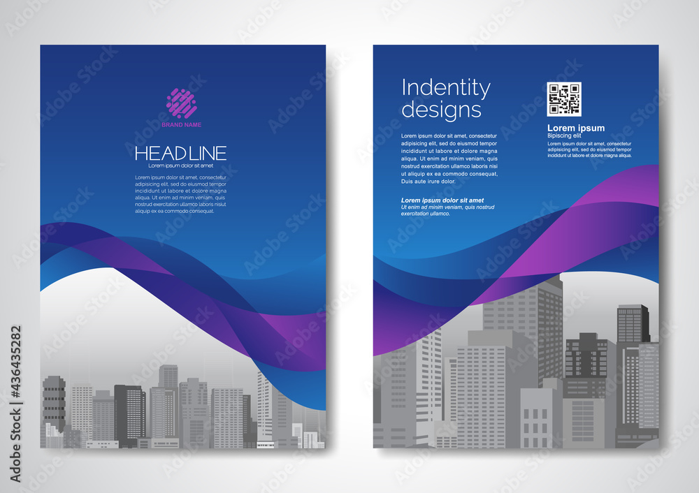 Template vector design for Brochure, AnnualReport, Magazine, Poster, Corporate Presentation, Portfolio, Flyer, infographic, layout modern with blue color size A4, Front and back, Easy to use and edit. Template vector design for Brochure, AnnualReport, Magazine, Poster, Corporate Presentation, Portfolio, Flyer, infographic, layout modern with blue color size A4, Front and back, Easy to use and edit.
