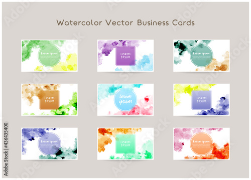 watercolor vector background for business card