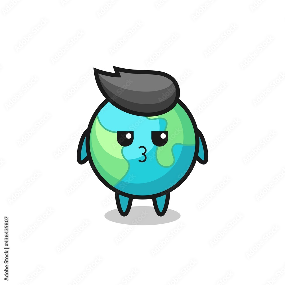 the bored expression of cute earth characters the bored expression of cute earth characters