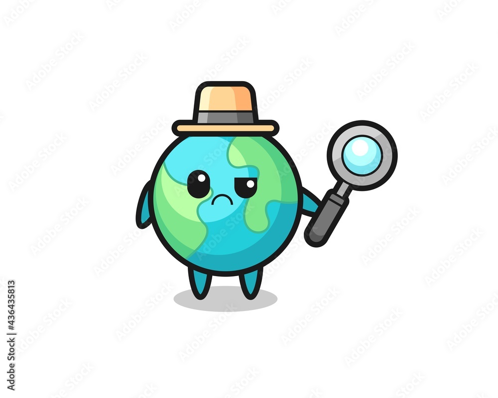 the mascot of cute earth as a detective the mascot of cute earth as a detective