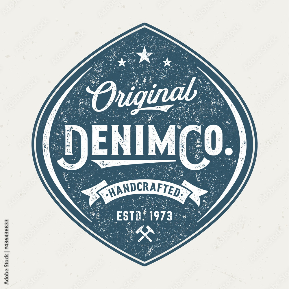 Obraz premium Original Denim Co. - Vintage Tee Design For Printing