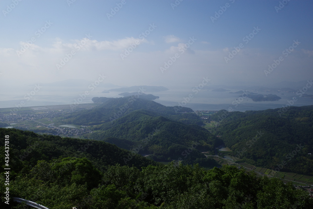 とても美しい日本の岡山県の金甲山の風景