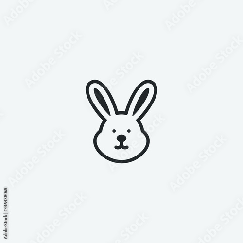 Easter bunny vector icon 