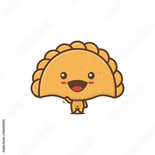 food from Latin America. empanada mascot