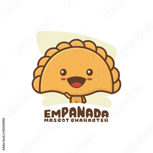 cute mascot empanadas snack.