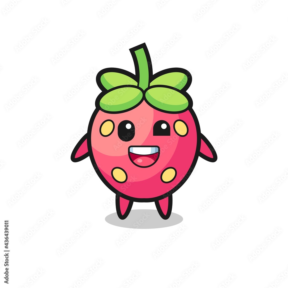 illustration of an strawberry character with awkward poses illustration of an strawberry character with awkward poses