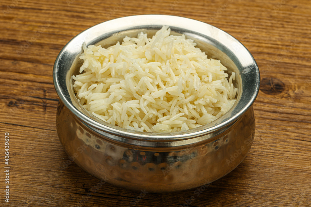 Steamed basmati rice in the bowl Steamed basmati rice in the bowl