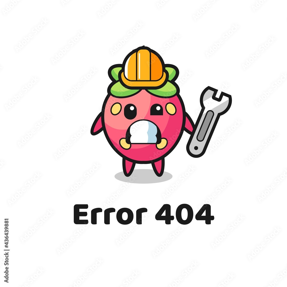 error 404 with the cute strawberry mascot error 404 with the cute strawberry mascot