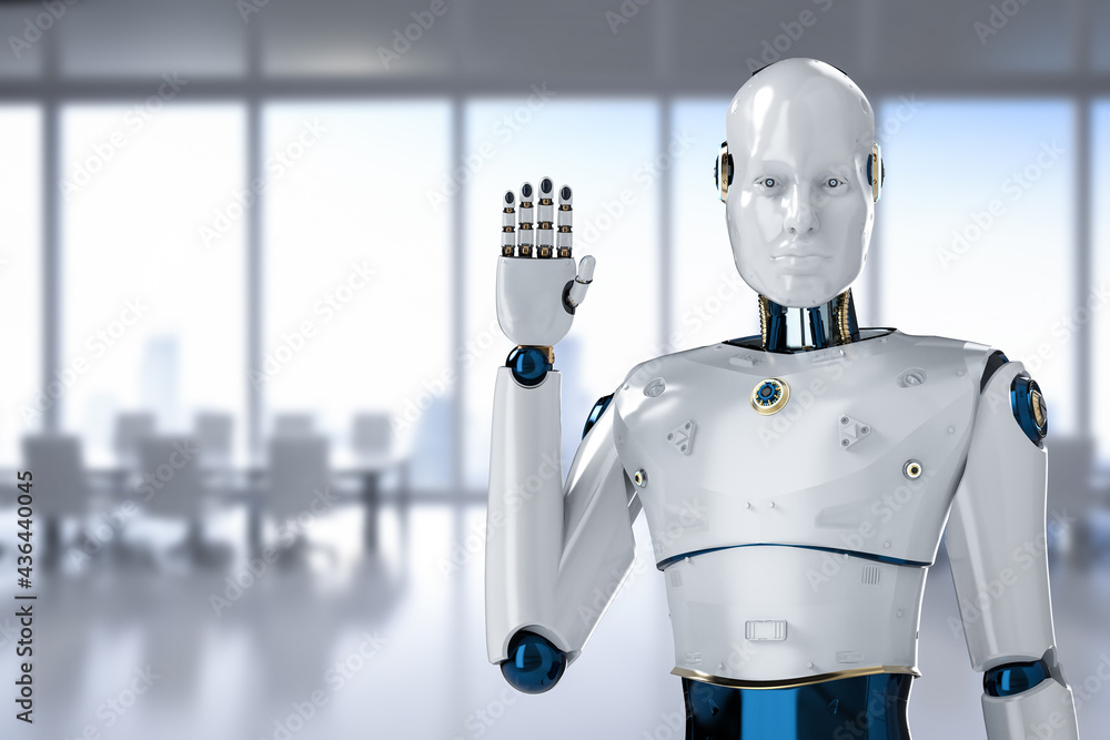 artificial intelligence robot or cyborg greeting artificial intelligence robot or cyborg greeting
