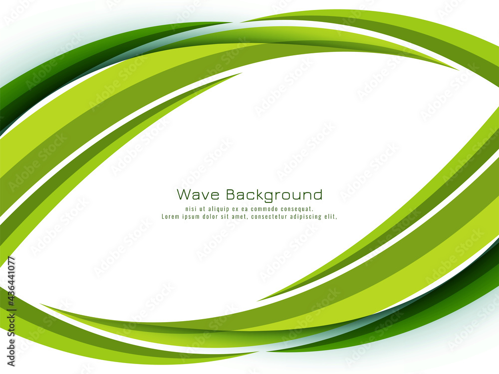 Abstract modern green wave design background Abstract modern green wave design background